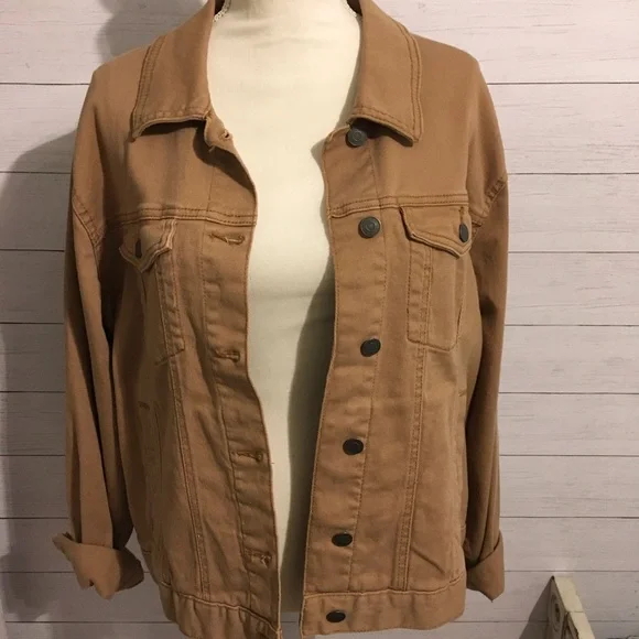 ‘Time and Tru’ Cappuccino Denim Jean Jacket - Picture 1 of 3